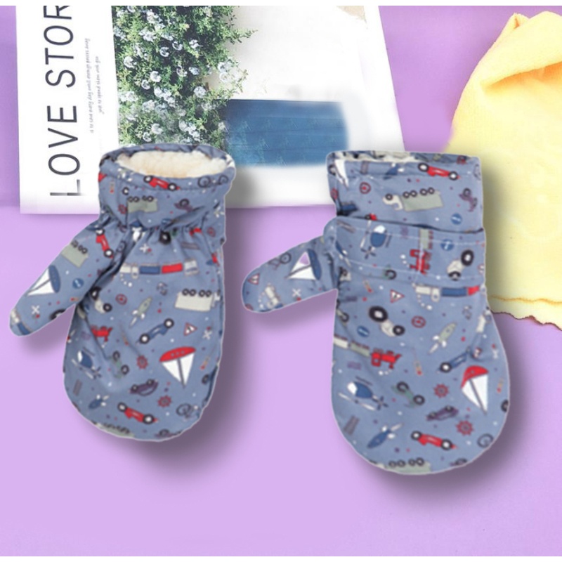 Găng Tay Dài Mùa Đông Kiểu Hoạt Hình Dễ Thương Cho Bé