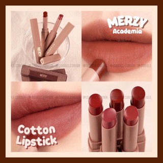 Son thỏi lì nhẹ môi, chuẩn màu Merzy Academia Cotton Lipstick