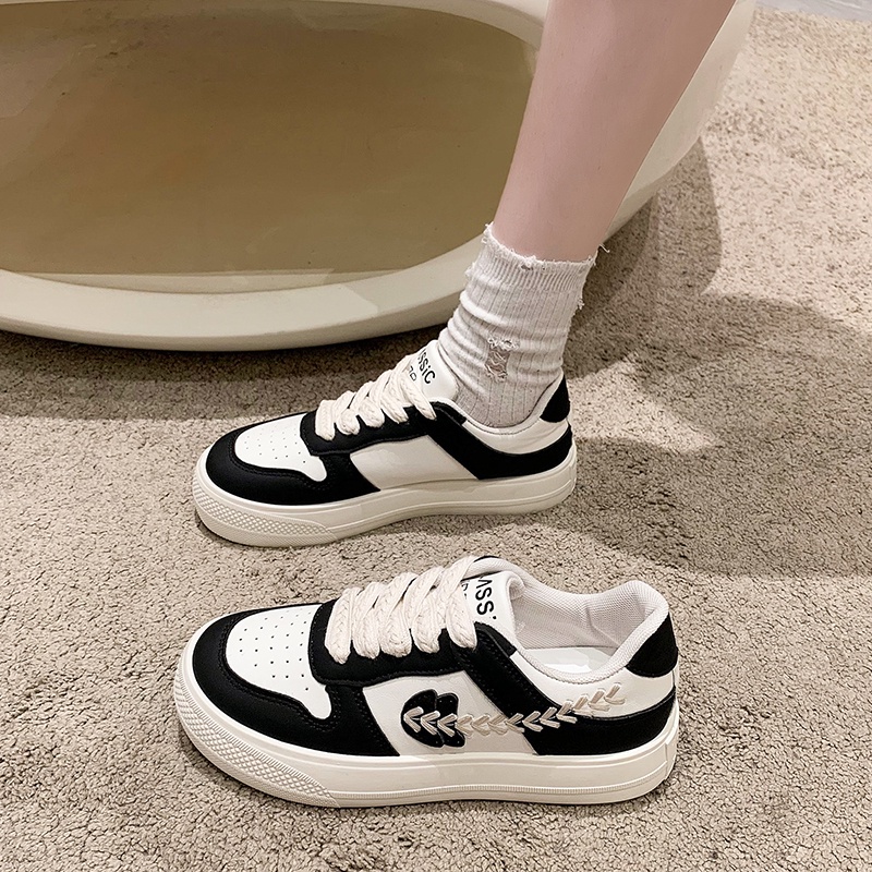 IELGY Giày Thể Thao Mũi Tròn Thoải Mái Phong Cách Hàn Quốc Cho Nữ