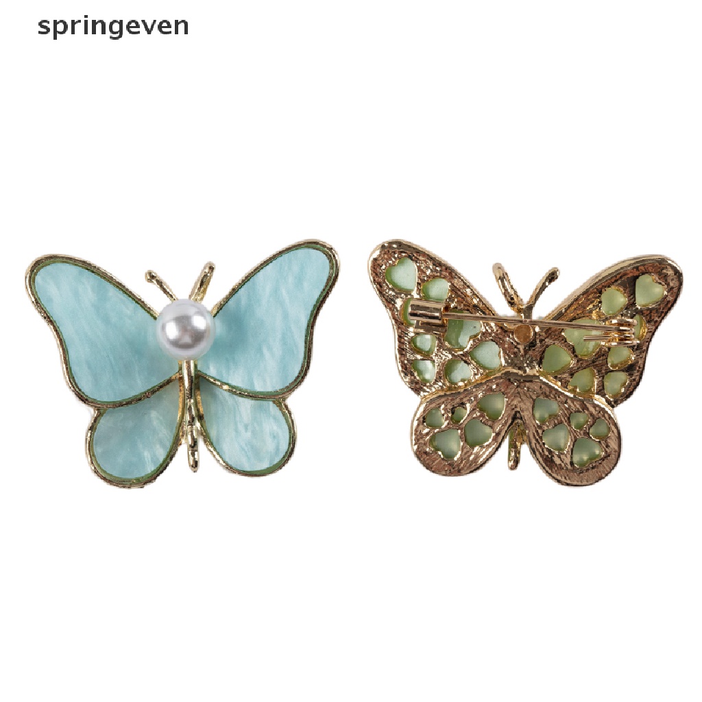 1 Ghim Cài Áo Hình Bướm Đính Ngọc Trai Dễ Thương