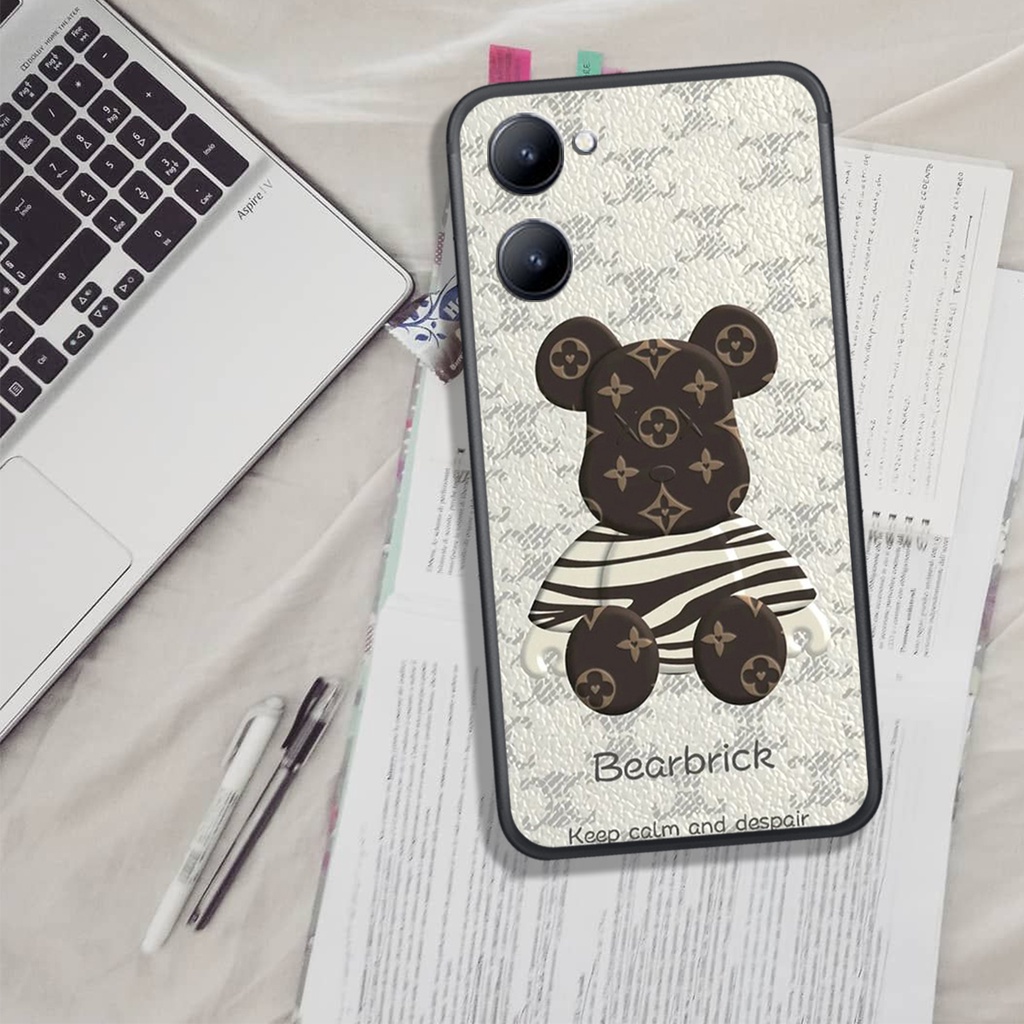 Ốp Lưng OPPO Realme C33, In Hình Gấu BRICK, Màu Sắc Phong Cách, Cá Tính.
