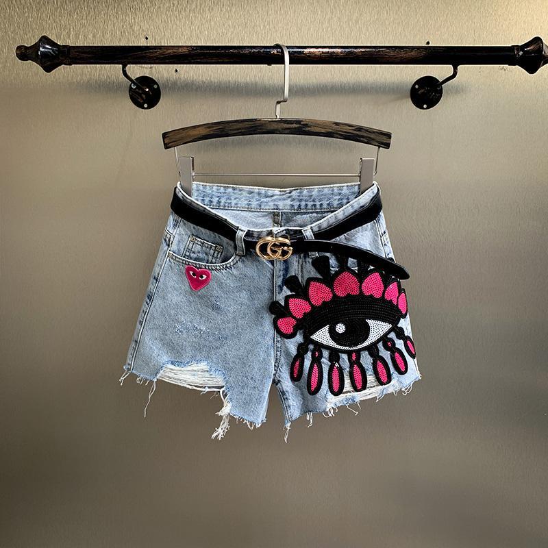 Quần Short Denim Ống Rộng Thời Trang Mùa Hè Dành Cho Nữ