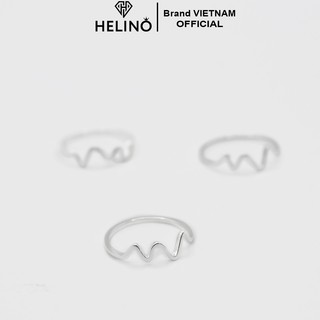 (HẾT HÀNG) Nhẫn bạc HELINO nhịp tim trơn basic cá tính N11
