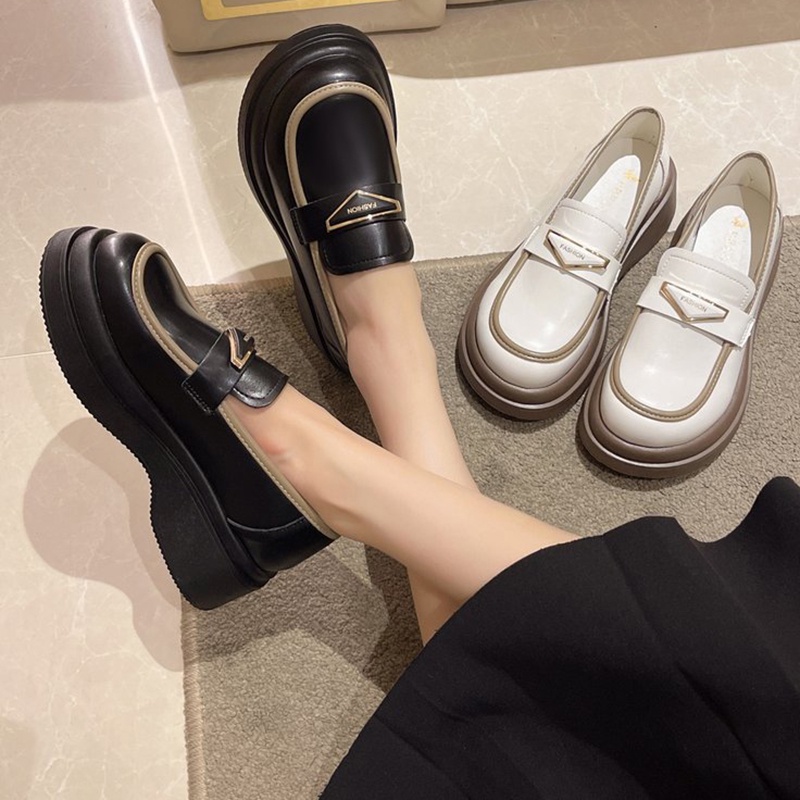 Ielgy Giày Đế Dày In Chữ Tiếng Anh Cho Nữ