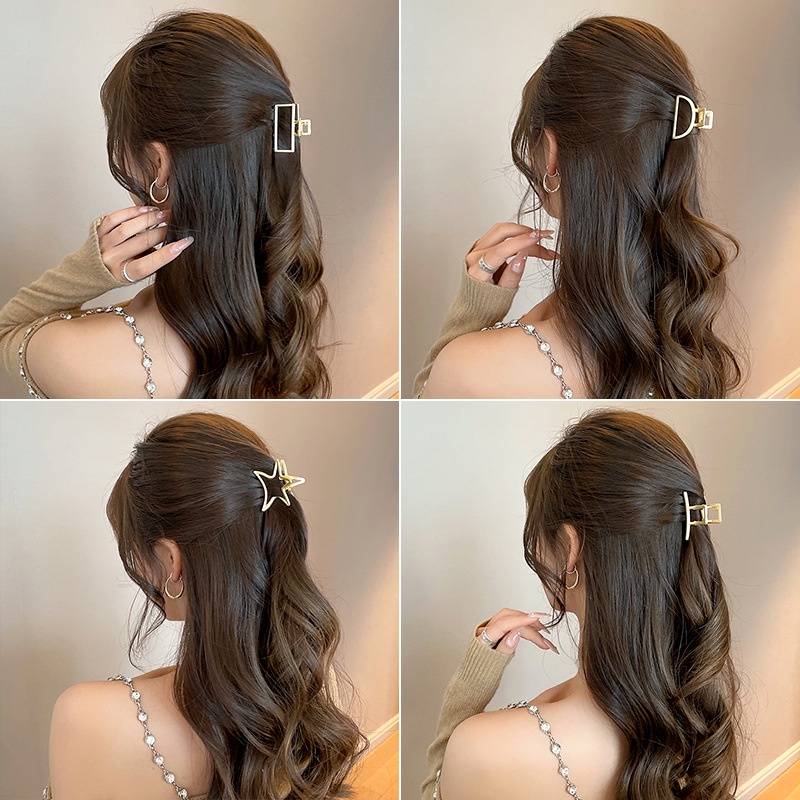 Kẹp Tóc Kim Loại Hình Cá Mập Phong Cách Retro Hàn Quốc