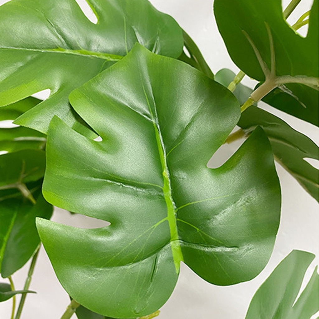 1 Cây Lá Cây Nhân Tạo 17 Nĩa Bằng Nhựa Phủ Cao Su Dùng Trang Trí Nhà Bếp / Tiệc Cưới