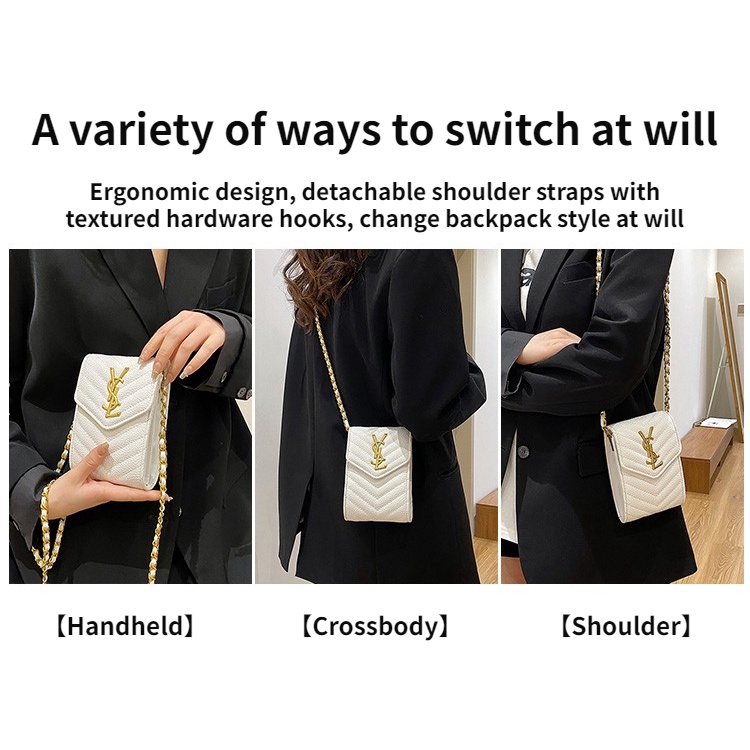 Túi Nhỏ Đựng Điện Thoại Di Động Dạng Phong Bì Đơn Giản Mẫu Mới Năm 2021 Cho Nữ Túi Đeo Chéo Phối Dây Xích Thiết Kế Nhỏ Gọn Thời Trang