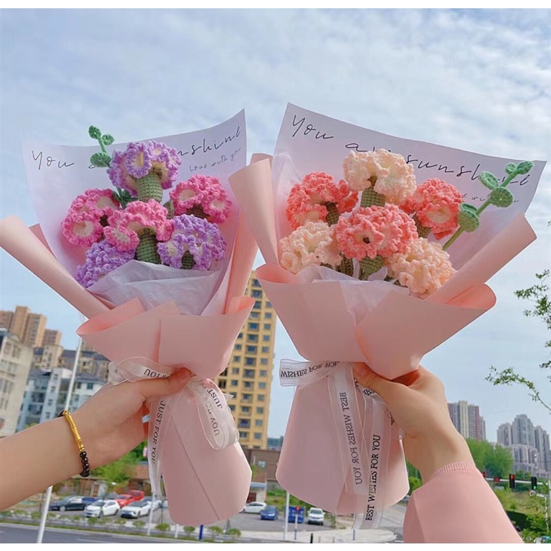 Hoa Cẩm Chướng móc len handmade siêu xinhhh❤️