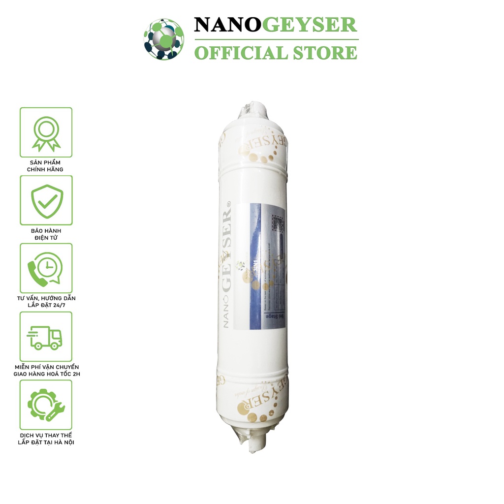 Lõi 3IN1 Big Filter Nano Geyser, Bổ sung Oxy cho nước, Dùng cho các dòng máy RO, NANO, UF, Kangaroo, Karofi, Aqua