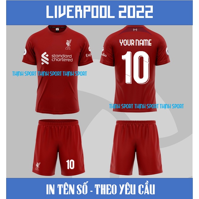 Bộ quần áo đá banh Liverpool, Bộ quần áo bóng đá in tên và số theo yêu cầu