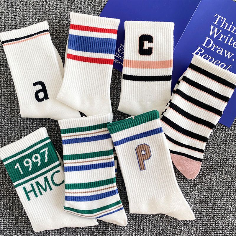 Hàng Có Sẵn#Tất Thể Thao Cổ Cao Thời Trang Mùa Thu Phong Cách Hàn Quốc Cho Nữ