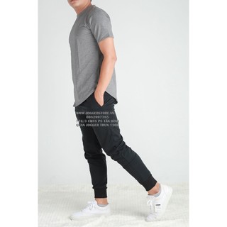 Quần jogger thun đen basic