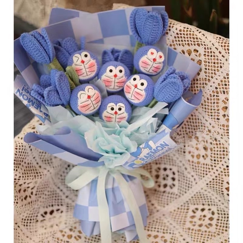 Bó hoa len Doraemon