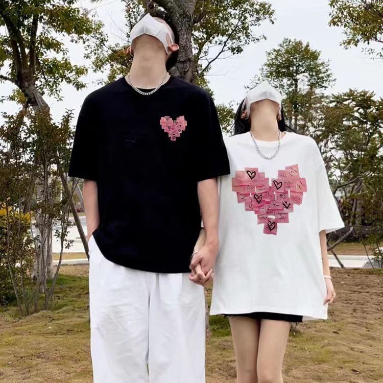 NRVP Áo Thun Unisex Mùa Hè Dáng Suông Tay Cộc Phong Cách Hàn Quốc Cho Nam Nữ