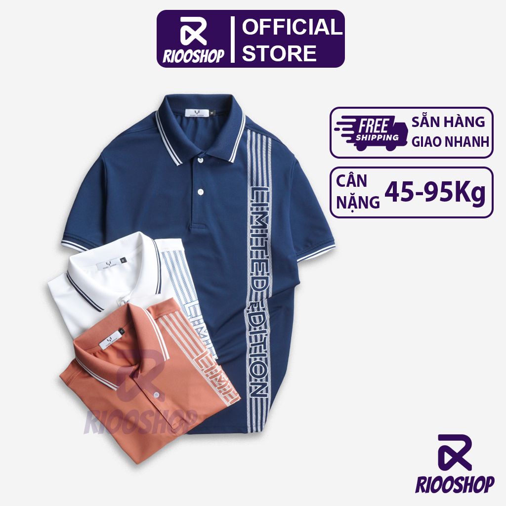 Áo thun polo nam cao cấp, áo phông nam có cổ, basic, tay ngắn, đẹp, form rộng, bigsize, vải dày RIOOSHOP RSP032
