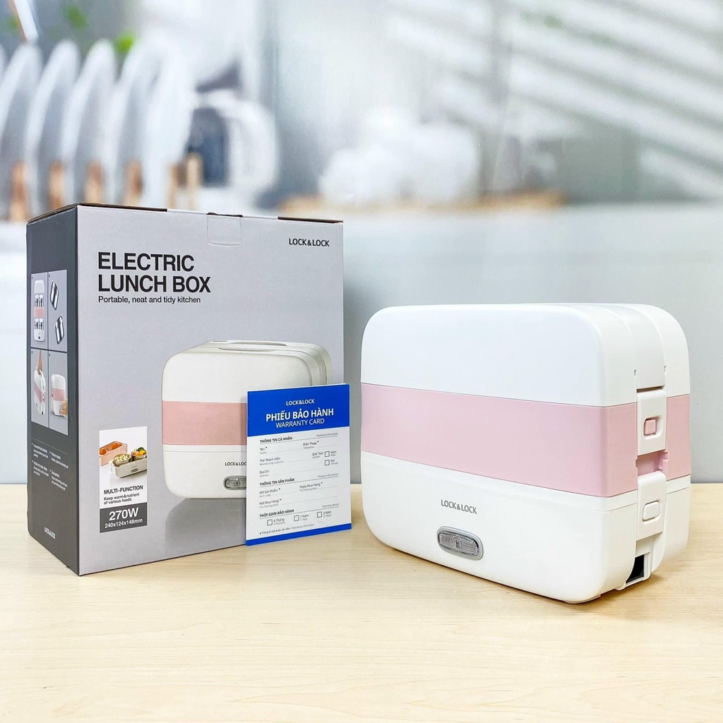 [Chính hãng] Bộ hộp cơm cắm điện Lock & Lock EJR236WHT (1.7L)