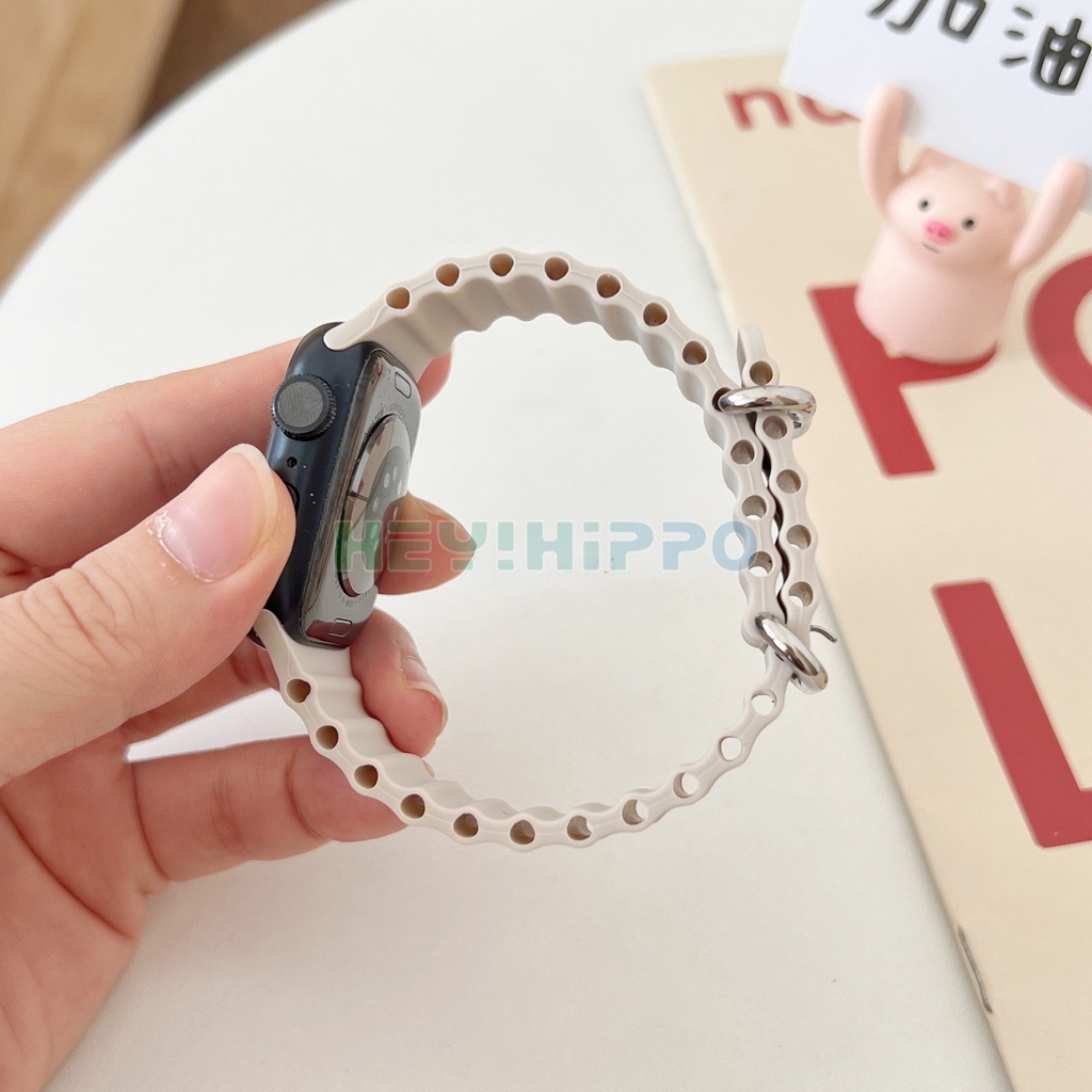 Dây Đeo Đồng Hồ Bằng Silicone 2022 Cho iwatch ultra 8 7 41MM 45MM 49MM 6 / 5 / 4 / 3 40mm 44mm 38mm 42mm
