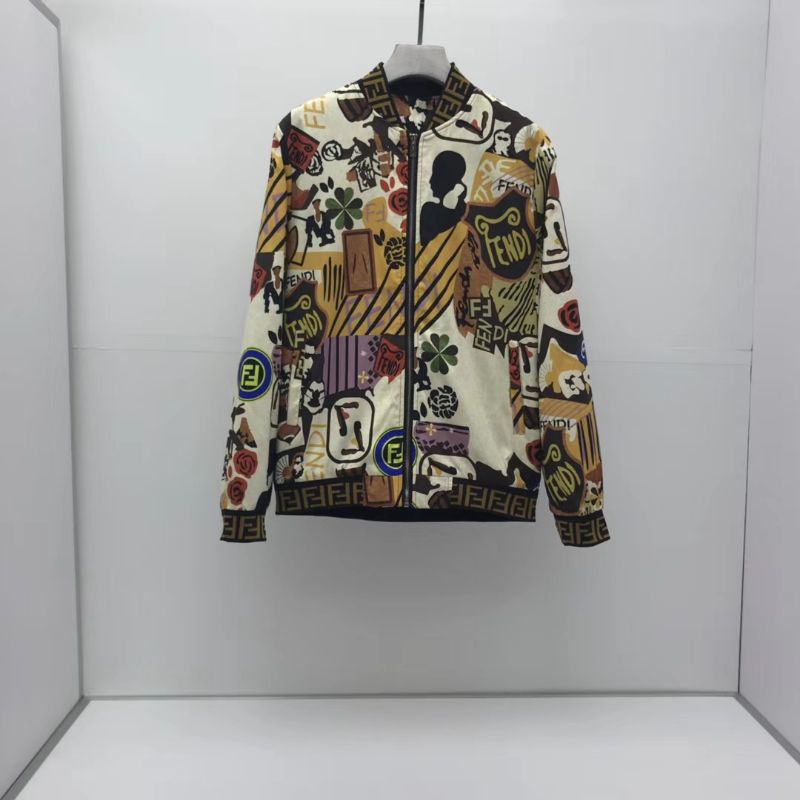 Áo khoác gió cao cấp FEND họa tiết hoa lá