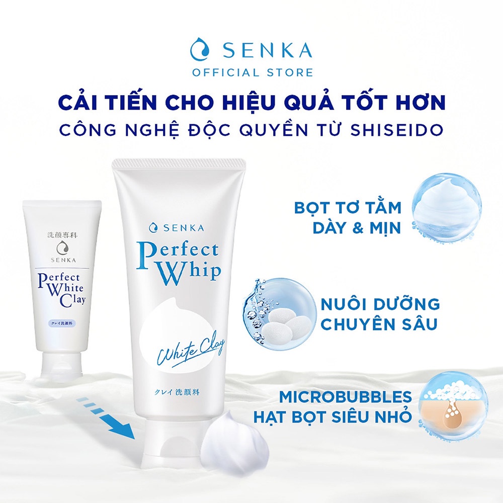 Sữa rửa mặt Senka tạo bọt Senka Perfect Whip 100/120g