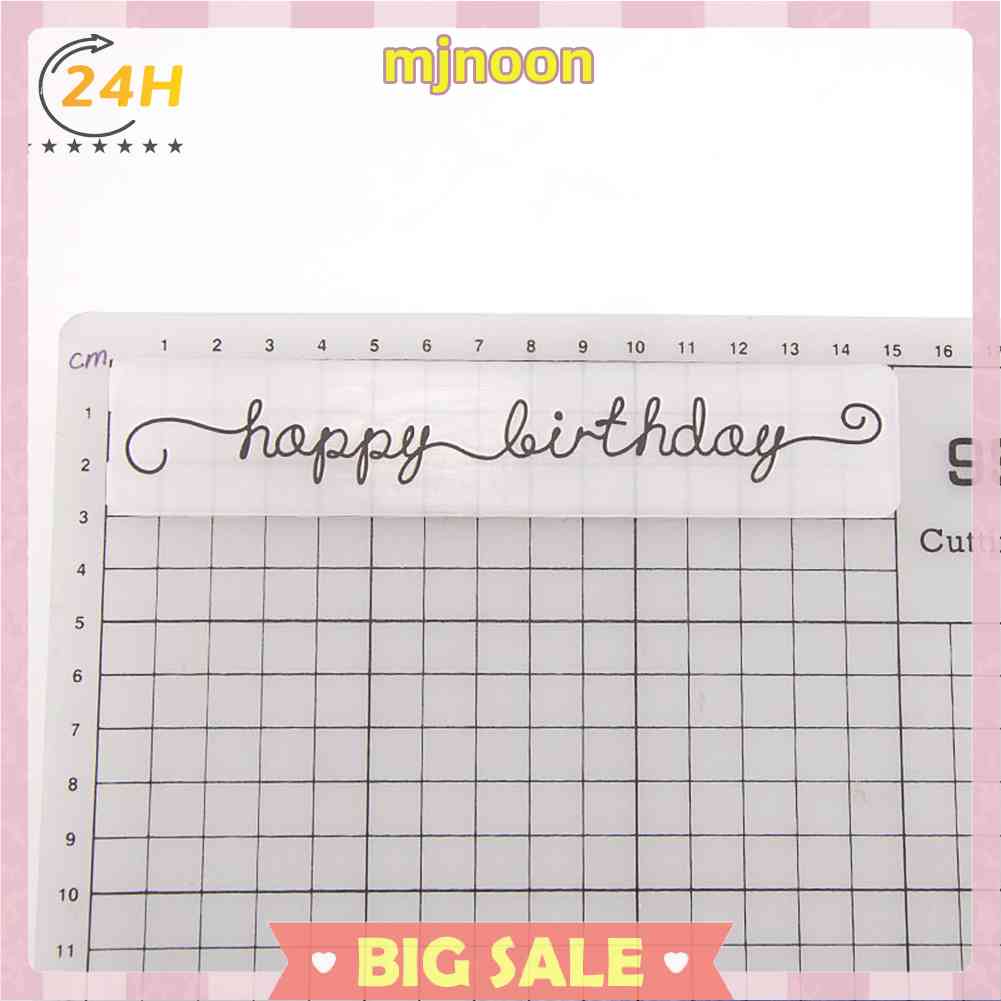 Khuôn Nhựa Dập Nổi Chữ Happy Birthday Trang Trí Sổ Tay DIY