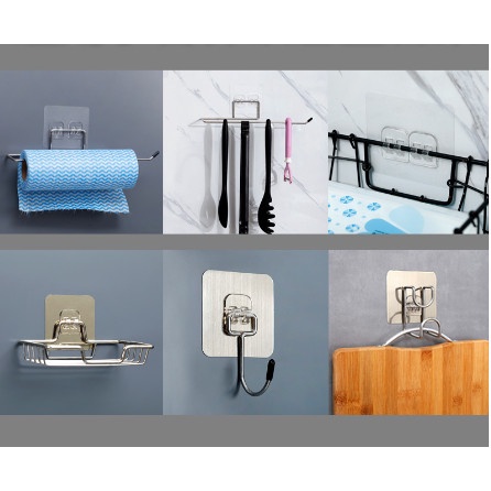 COMBO 10 Miếng Dán Tường Dự Phòng Đơn, Miếng Dán Dự Phòng Kệ Dán Tường / Móc Đơn Kệ