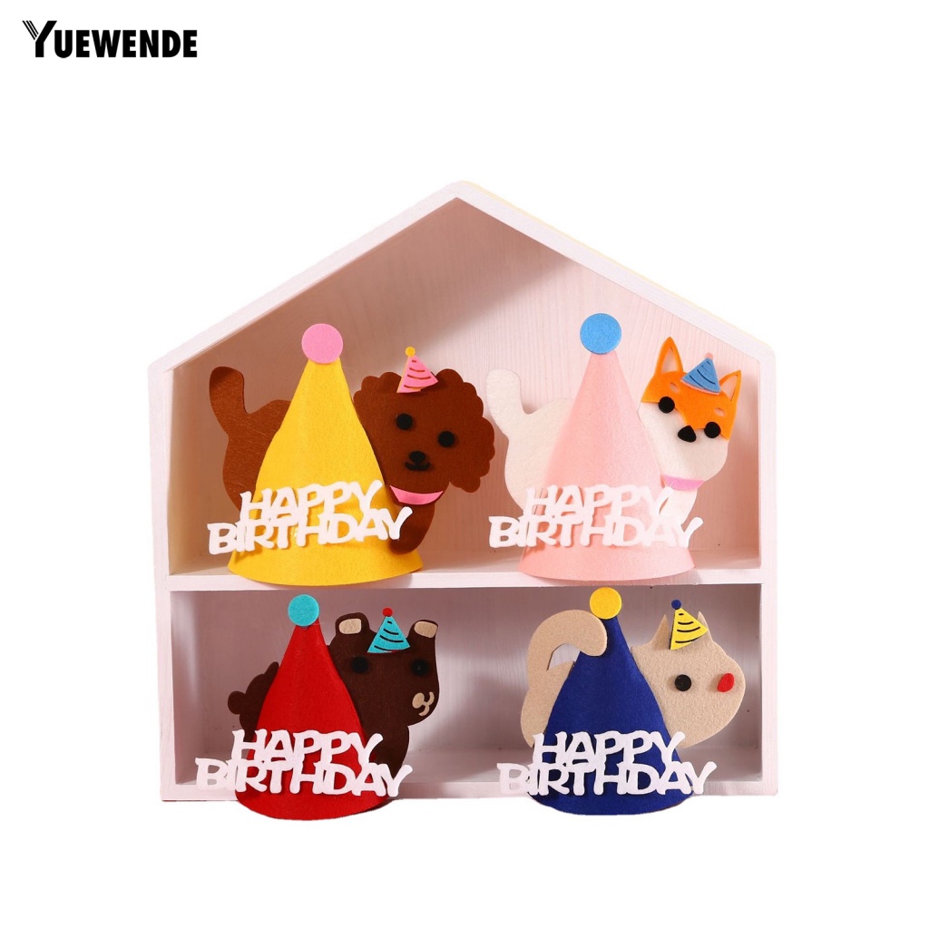 Mũ Đội Hình Mèo Hoạt Hình Ba Chiều Đầy Màu Sắc Quyến Rũ Dành Cho Tiệc Sinh Nhật