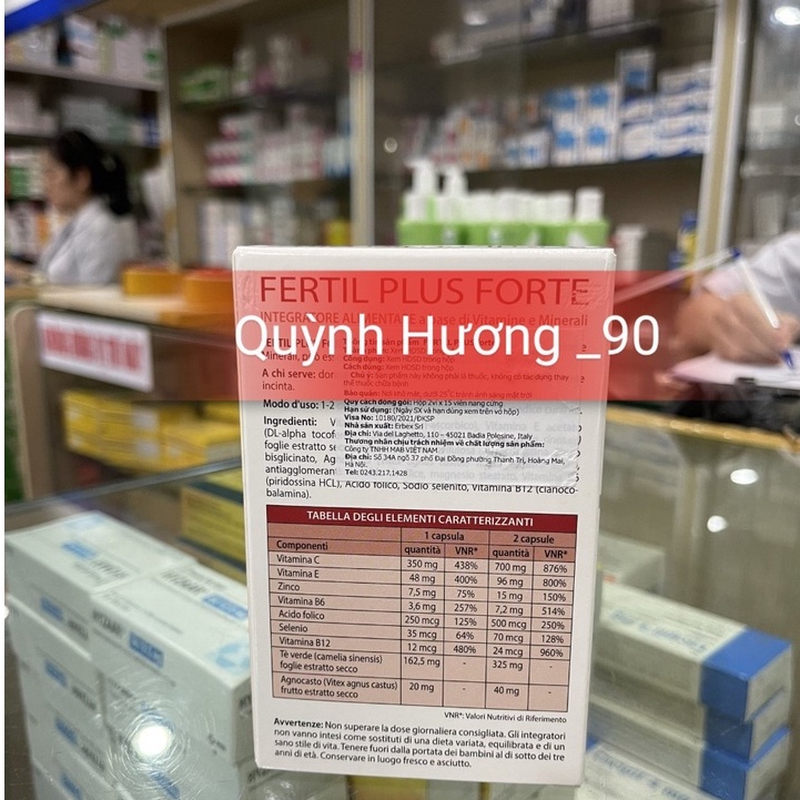 Viên uống Bổ trứng FERTIL PLUS FORTE hộp 30 viên giúp tăng khả năng sinh sản cho nữ giới