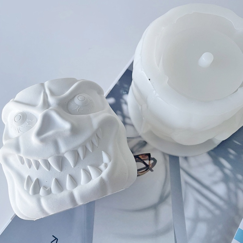 Khuôn Silicon Làm Chậu Hoa / Đựng Bút Hình Quỷ Độc Đáo Tiện Dụng