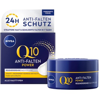 Kem dưỡng da nivea q10 power anti wrinkle + firming tái tạo da ban đêm 50ml