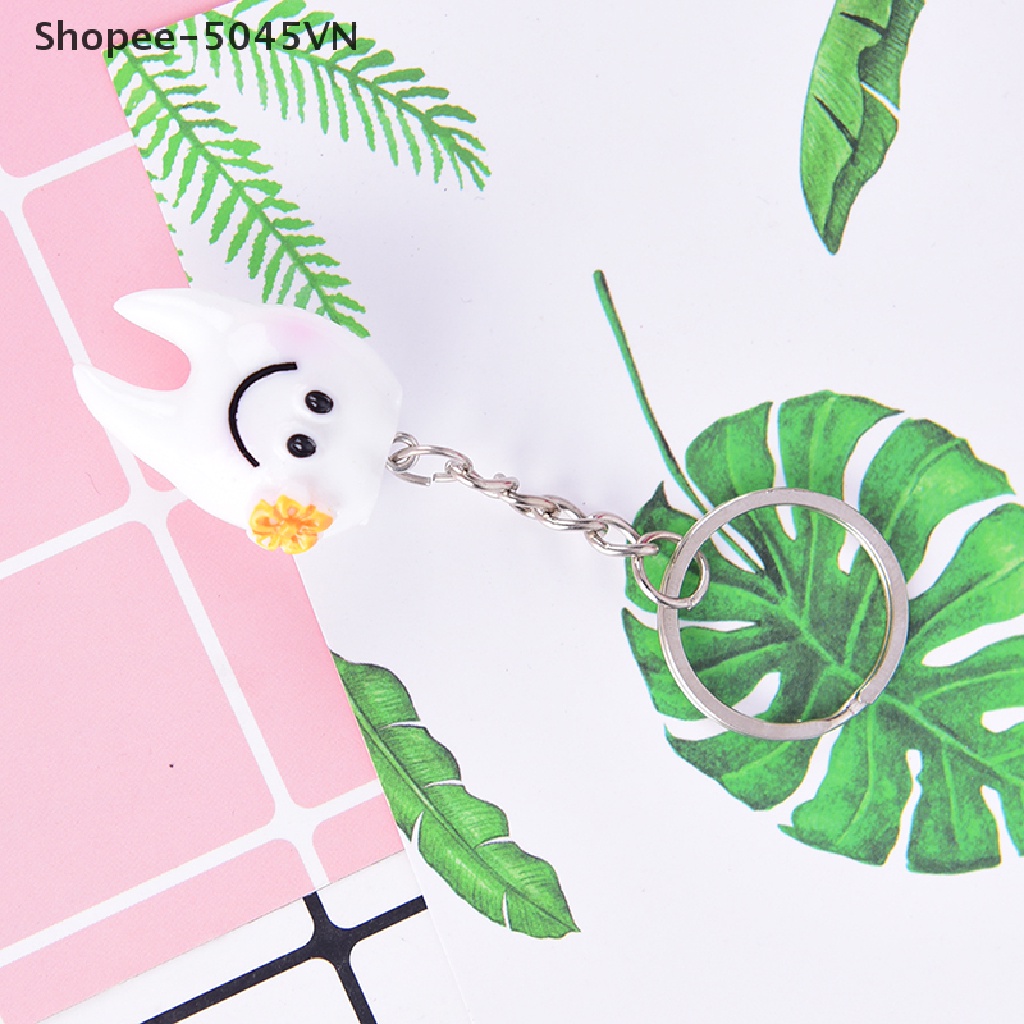 [Hàng Có Sẵn] Set 2 Móc Khóa Hình Chiếc Răng Giả Nhỏ Nhắn Làm Quà Tặng Khuyến Mãi Từ Bệnh Viện (H)