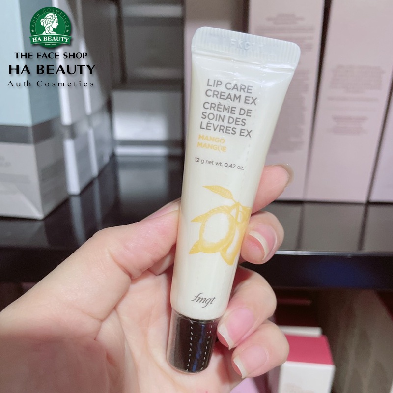 Son dưỡng môi The Face Shop không màu Lip Care Cream 12g có 2 mùi Shea Buuter và Mango