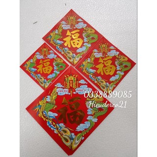 Chữ Phúc đỏ trang trí tết, trang trí dưa hấu, nhà cửa
