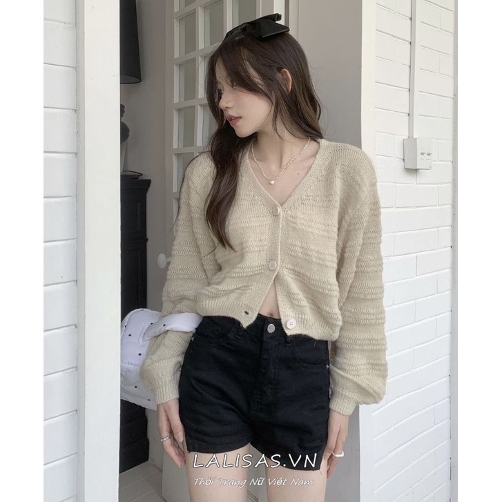 Áo Khoác cardigan Dệt Kim Tay Dài Màu Trơn Đơn Giản Thời Trang Hàn Quốc