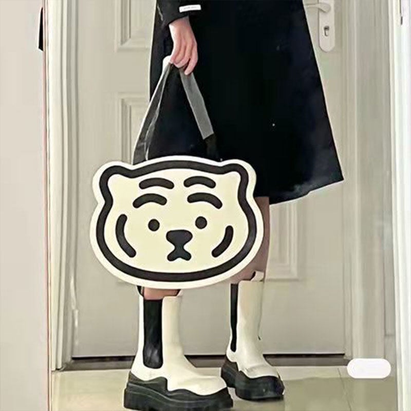 Mischa Túi Đeo Vai canvas Sức Chứa Lớn Hình Đầu Hổ Dễ Thương