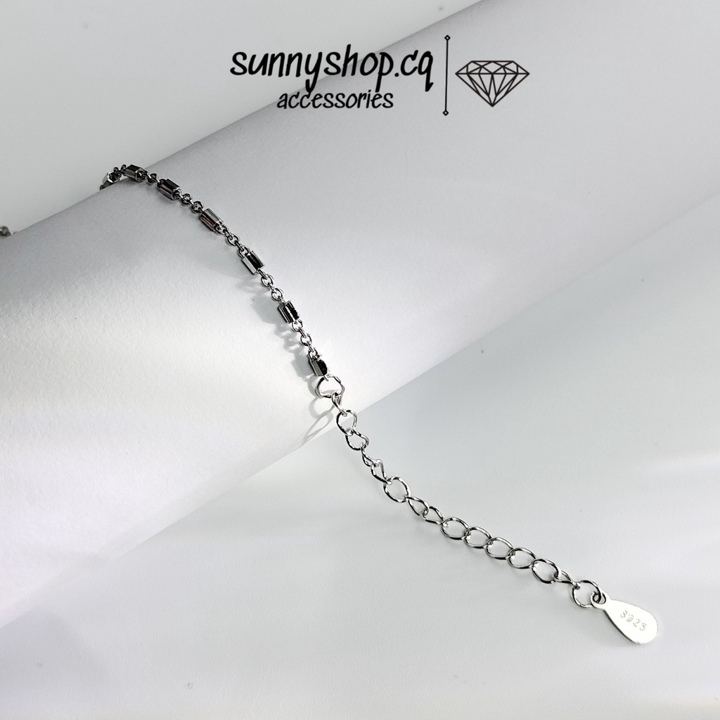 Vòng Tay Mạ Bạc 925 Kiểu Dáng Mắt Xích Đơn Giản Sunny -VT01