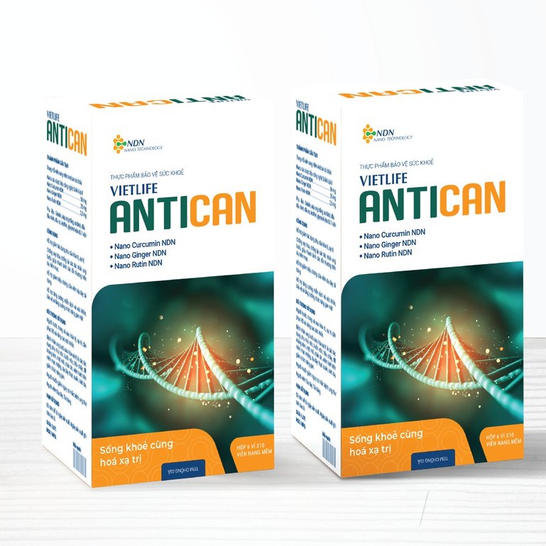 Viên chống oxy hóa nano Antican Vietlife , Giúp tăng cường miễn dịch , chống gốc tự do và hỗ trợ các triệu chứng dạ dày