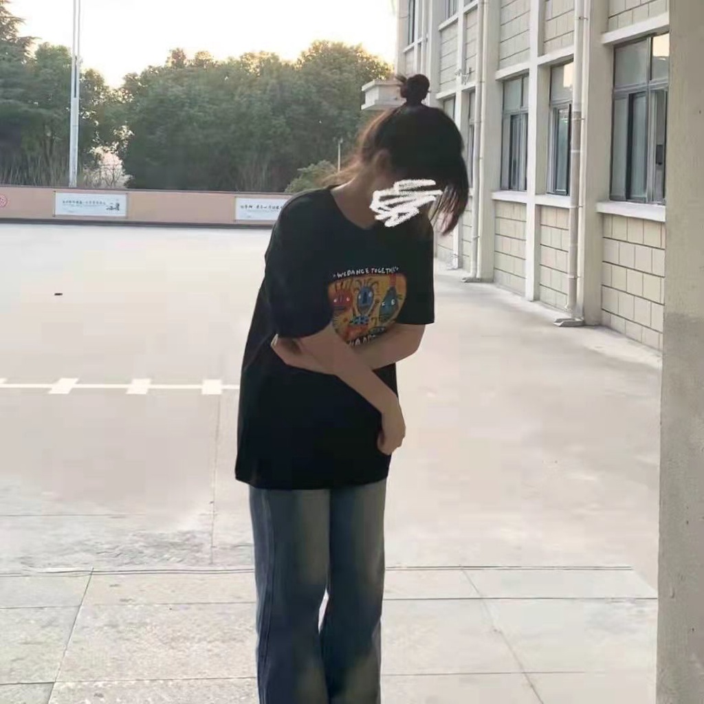 NRVP Áo Thun Unisex Mùa Hè Dáng Suông Tay Cộc Phong Cách Hàn Quốc Cho Nam Nữ