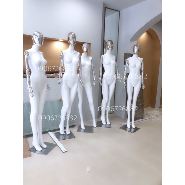 Manocanh nữ xi crom phối (tay,đầu)cao cấu