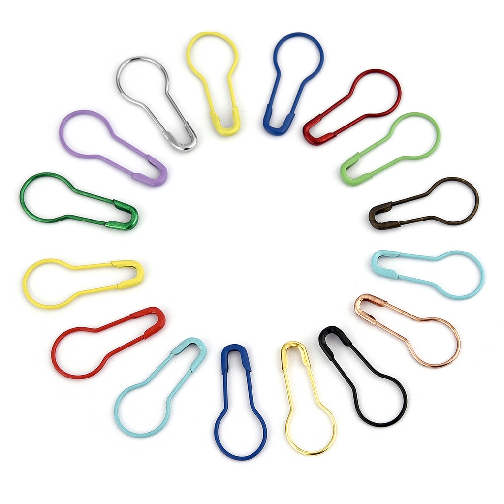 100 CÁI MIX AN TOÀN PIN Kim loại Palăng Pins Móc khóa đan chéo đánh dấu clip Hangtag DIY Công cụ may kim