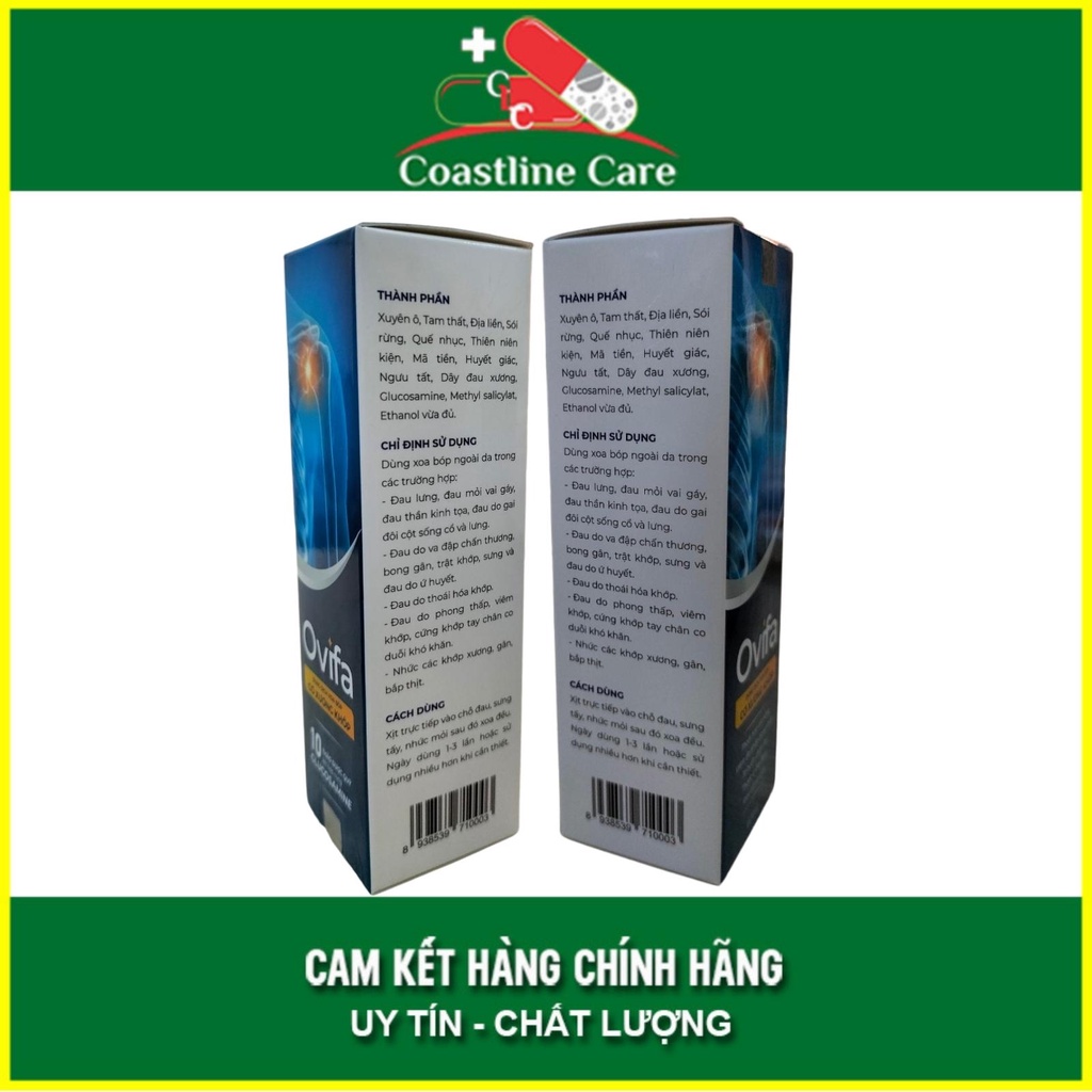 Ovifa xoa bóp ngoài da giúp giảm đau, sưng, nhức xương khớp  - Coastlinecare Pharmacy