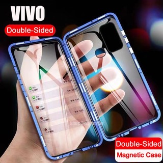 Ốp lưng cho Vivo Y36 V27e V25 Pro 5G Y35 V25e Y16 Y22s Y02s T1 T1x Y01 V23 5G V23e X70 Pro Y15A/Y15s Y33s/Y21/Y21s V21 Y72 Y53s Y51 V20 SE Y20s/Y12s/Y20 X50 Pro Y1s V19 Neo Y50 Y30 V17 Pro S1 Pro V15 Y19 Y91C Y93 Vật liệu kính hai mặt từ tính kim loại
