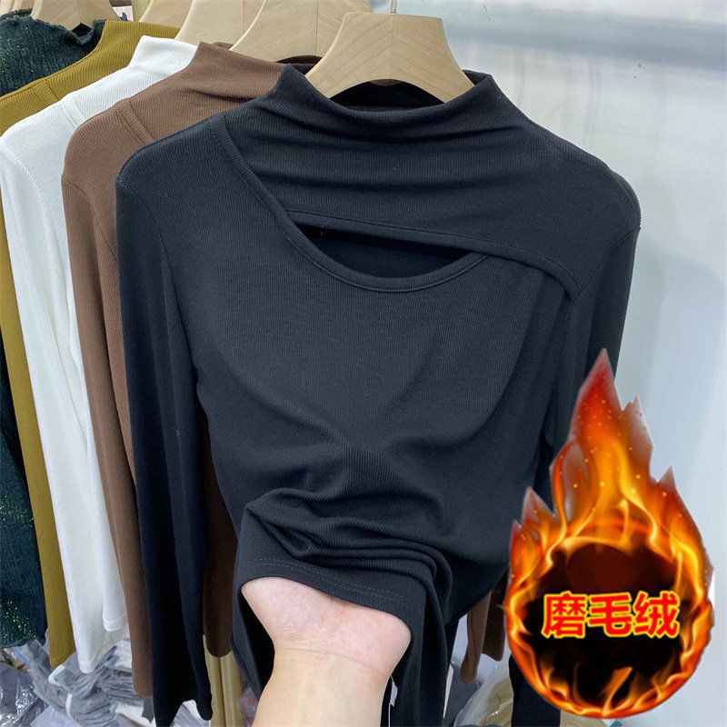 Áo Thun DàI Tay Cổ Cao ThiếT Kế MớI Cho Nữ