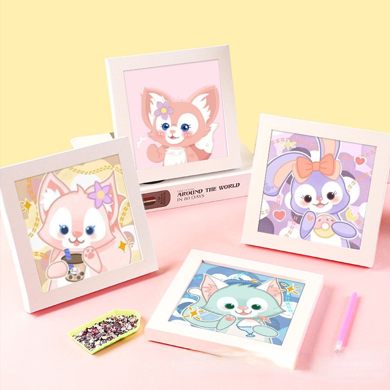 Tranh Đính Đá Tự Làm cho bé Hình Sanrio Dễ Thương sticker đính đá cho bé tranh đính đá cha mẹ