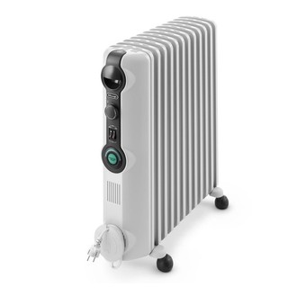 Máy Sưởi Dầu Delonghi TRRS1225C (2500W) - Trắng - Hàng Chính Hãng