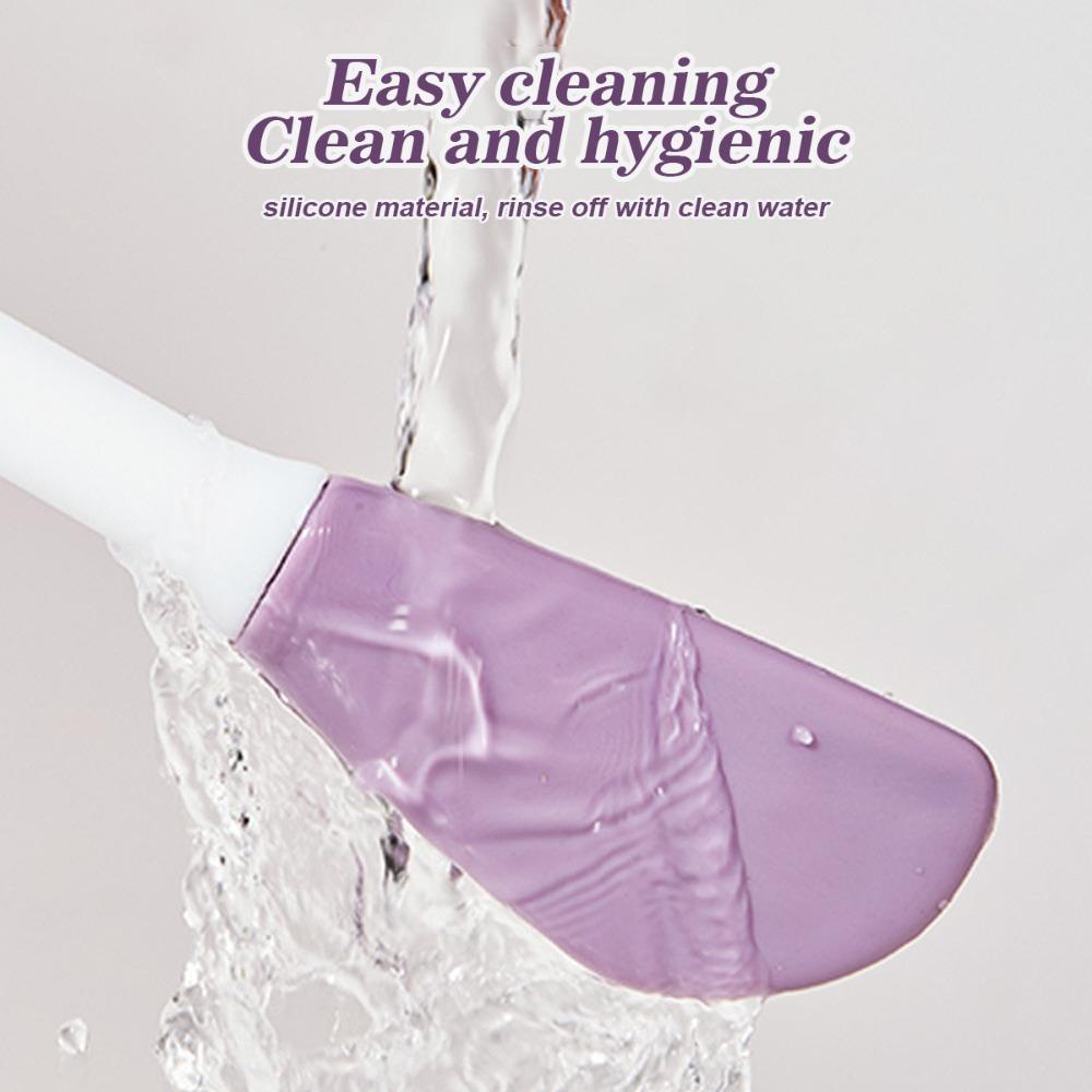 QQMALL Cọ Silicone Hai Đầu Dùng Quét Mặt Nạ Tẩy Tế Bào Chết Tiện Dụng