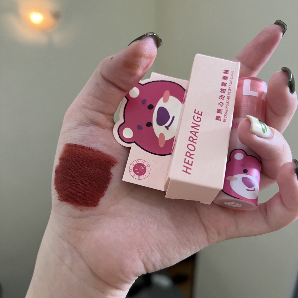 Son kem Herorange gấu cute bản dupe A12 Cao Cấp