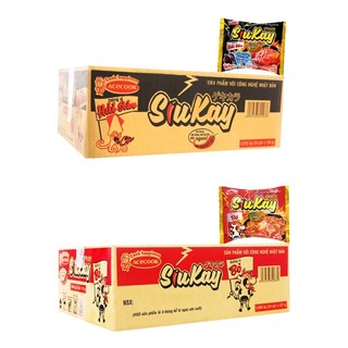 Thùng 24 gói mì siukay bò/ hải sản