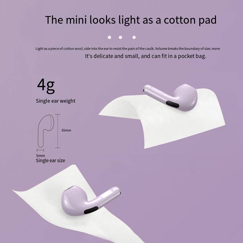 Tai Nghe bluetooth Không Dây mini Chất Lượng Cao Giảm Tiếng Ồn Cho Nam Nữ Xiaomi Huawei OPPO vivo