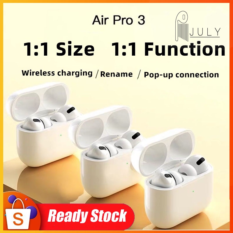 Tai nghe không dây Tai nghe Bluetooth Pro / 3 mới Sạc không dây Đổi tên chức năng định vị Điều khiển cảm ứng với micrô c