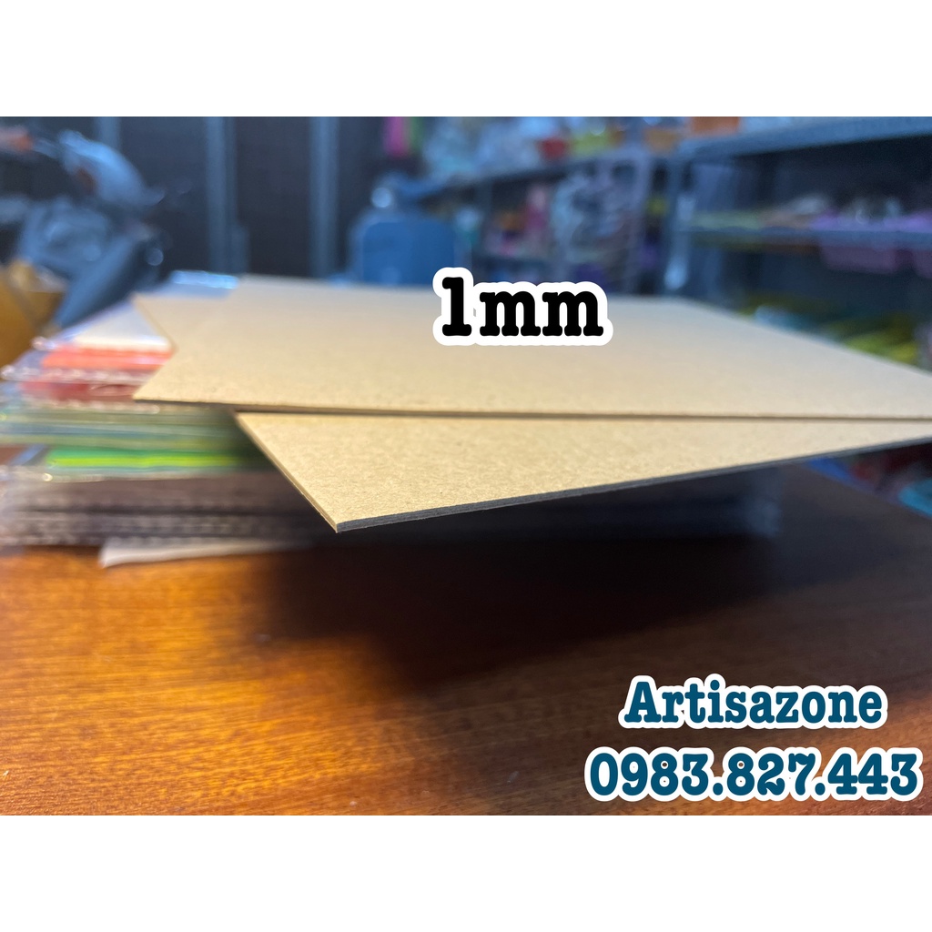 Bìa cứng dày từ 1mm - 2,5m làm bìa Scrapbook, album, sổ... - 02 tấm hoặc 04 tấm